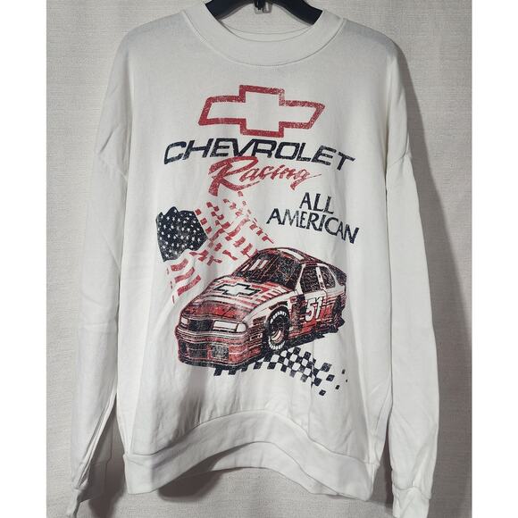 Chevrolet Racing Sweatshirt size large men's Faded - Picture 1 of 7
